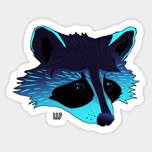 LLP Blue Raccoon Design Sticker